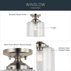 Kichler Lighting Winslow Semi Flush 1lt