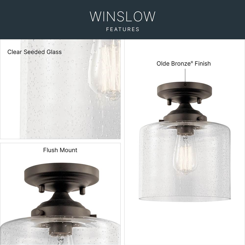 Kichler Lighting Winslow Semi Flush 1lt
