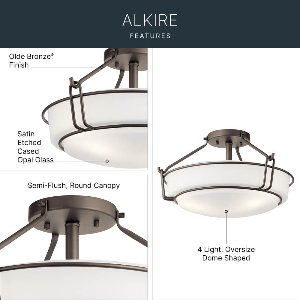 Kichler Lighting Alkire Semi Flush 3lt