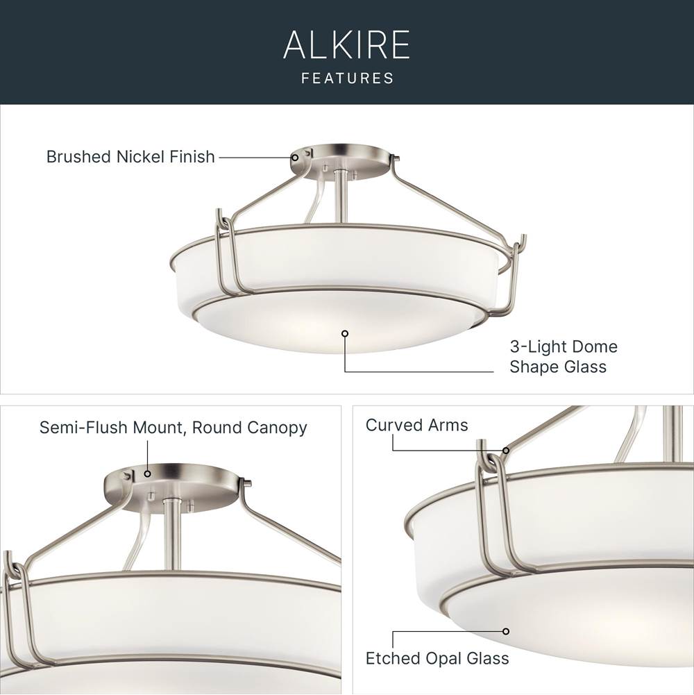 Kichler Lighting Alkire Semi Flush 4lt