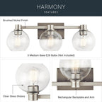 Kichler Lighting 45894NI Brushed Nickel Bath 3lt Image 8