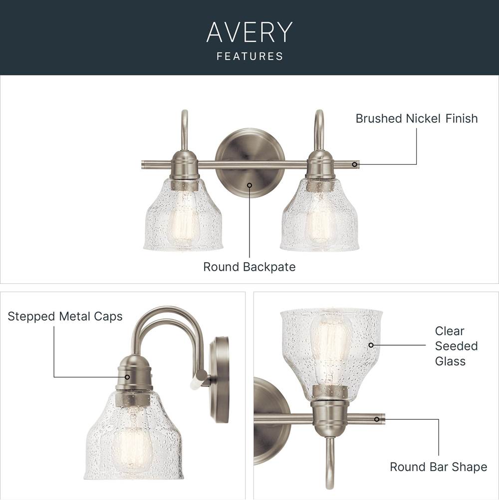 Kichler Lighting 45972NI Brushed Nickel Bath 2lt Image 7