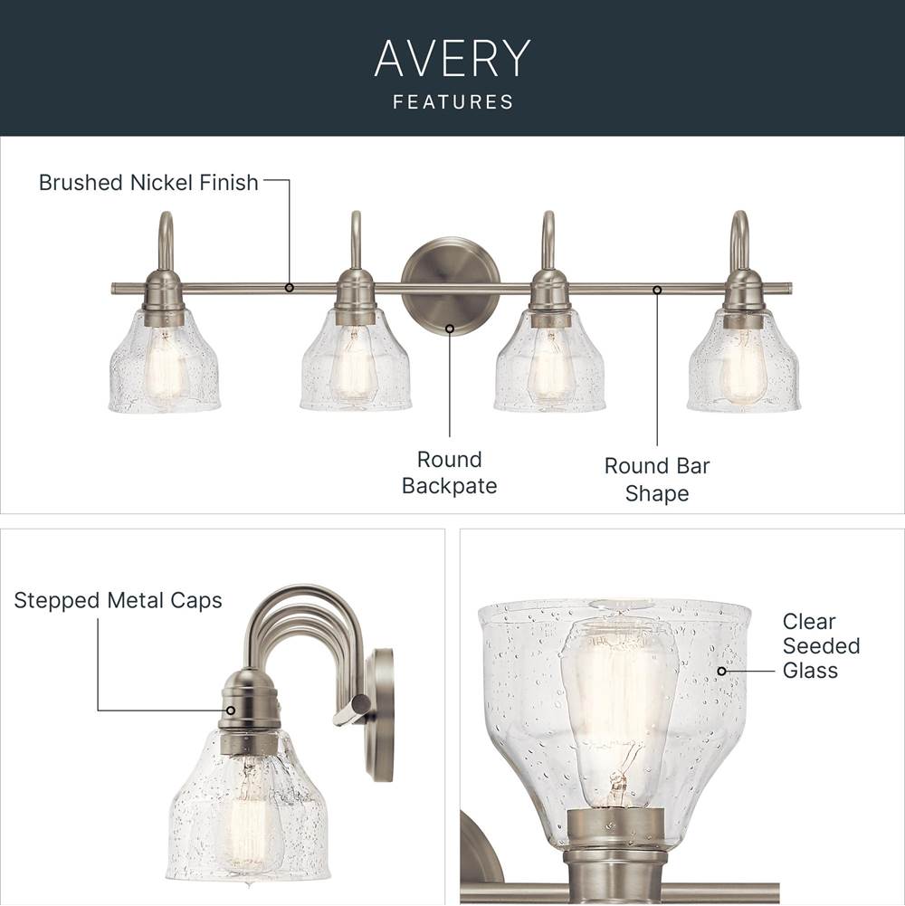 Kichler Lighting 45974NI Brushed Nickel Bath 4lt Image 7