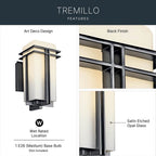 Kichler Lighting 49200BK Black Outdoor Wall 1lt Image 8