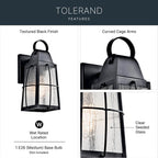 Kichler Lighting 49552BKT Textured Black Outdoor Wall 1lt Image 8