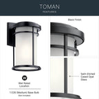 Kichler Lighting Toman Outdoor Wall 1lt