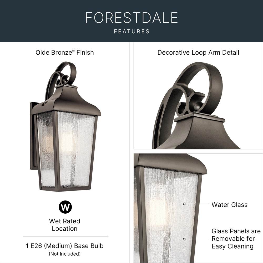 Kichler Lighting Forestdale Outdoor Wall 1lt