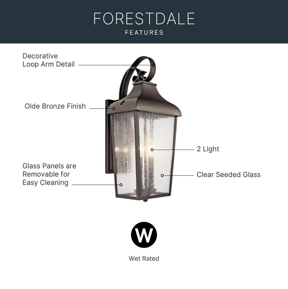 Kichler Lighting Forestdale Outdoor Wall 2lt