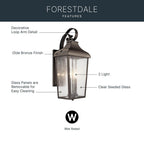 Kichler Lighting Forestdale Outdoor Wall 2lt