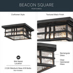 Kichler Lighting Beacon Square Outdoor Ceiling 2lt