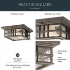 Kichler Lighting Beacon Square Outdoor Ceiling 2lt