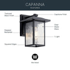 Kichler Lighting Capanna Outdoor Wall 1lt