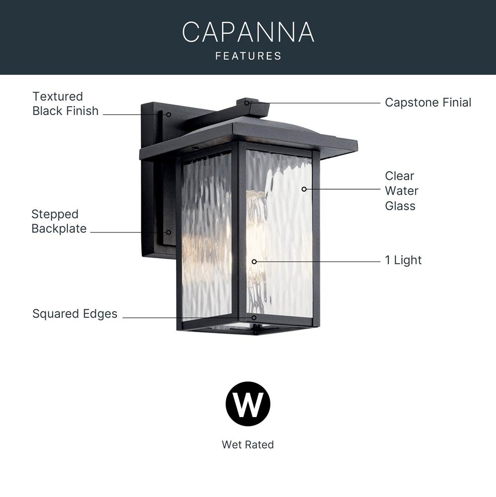 Kichler Lighting Capanna Outdoor Wall 1lt