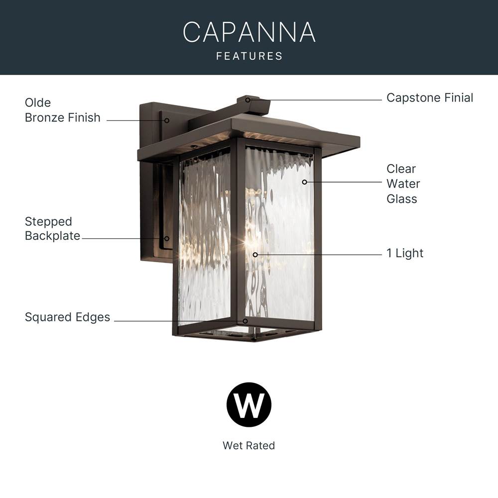 Kichler Lighting Capanna Outdoor Wall 1lt