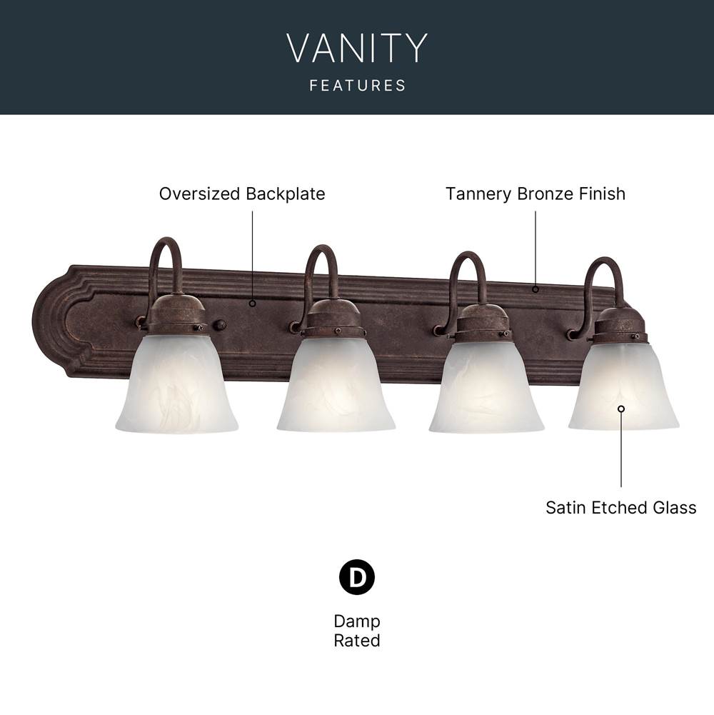 Kichler Lighting 5338TZS Tannery Bronze Bath 4lt Image 9