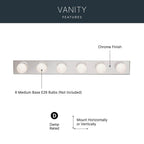 Kichler Lighting 626CH Chrome Linear Bath 36in Image 7