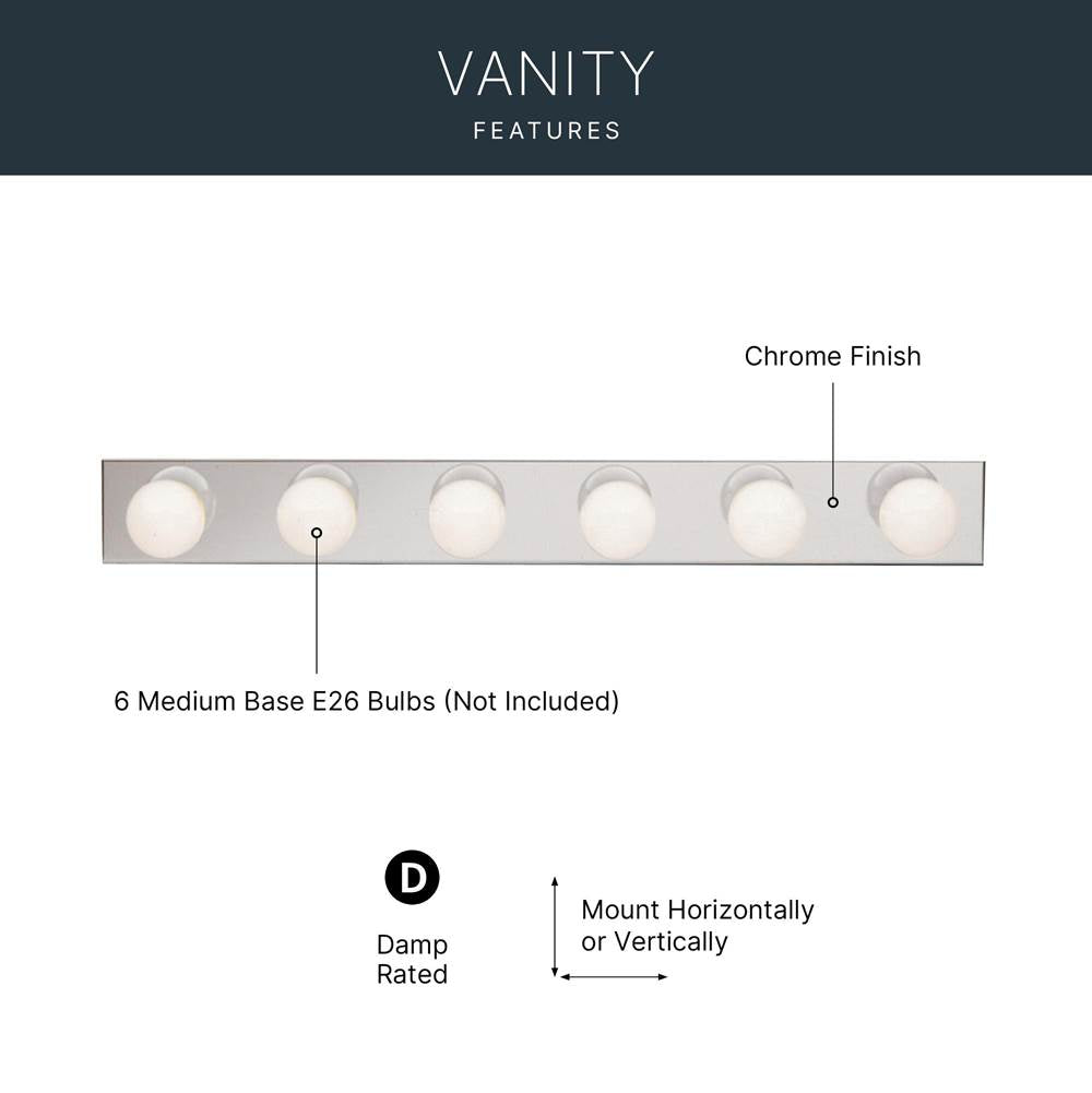 Kichler Lighting 626CH Chrome Linear Bath 36in Image 7