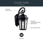 Kichler Lighting 9033BKT Textured Black Outdoor Wall 1lt Image 6