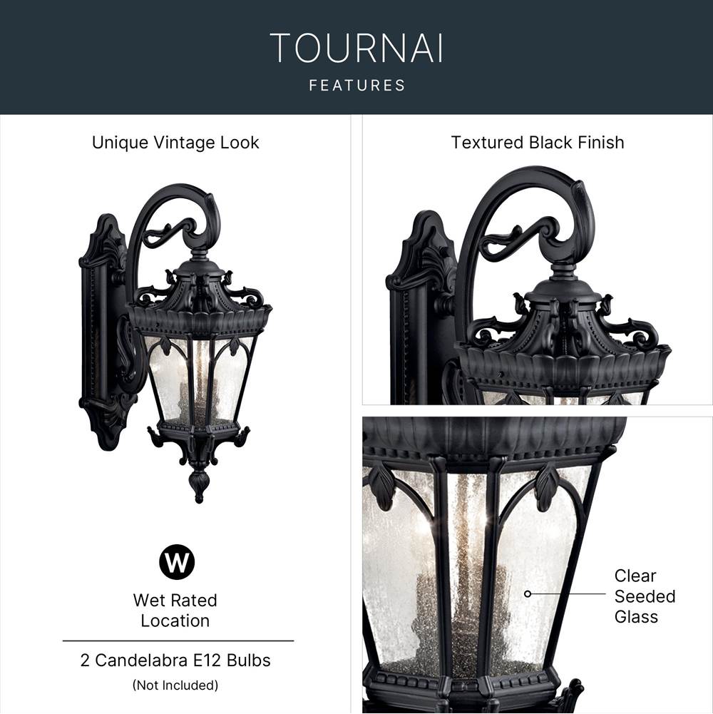 Kichler Lighting Tournai Outdoor Wall 2lt