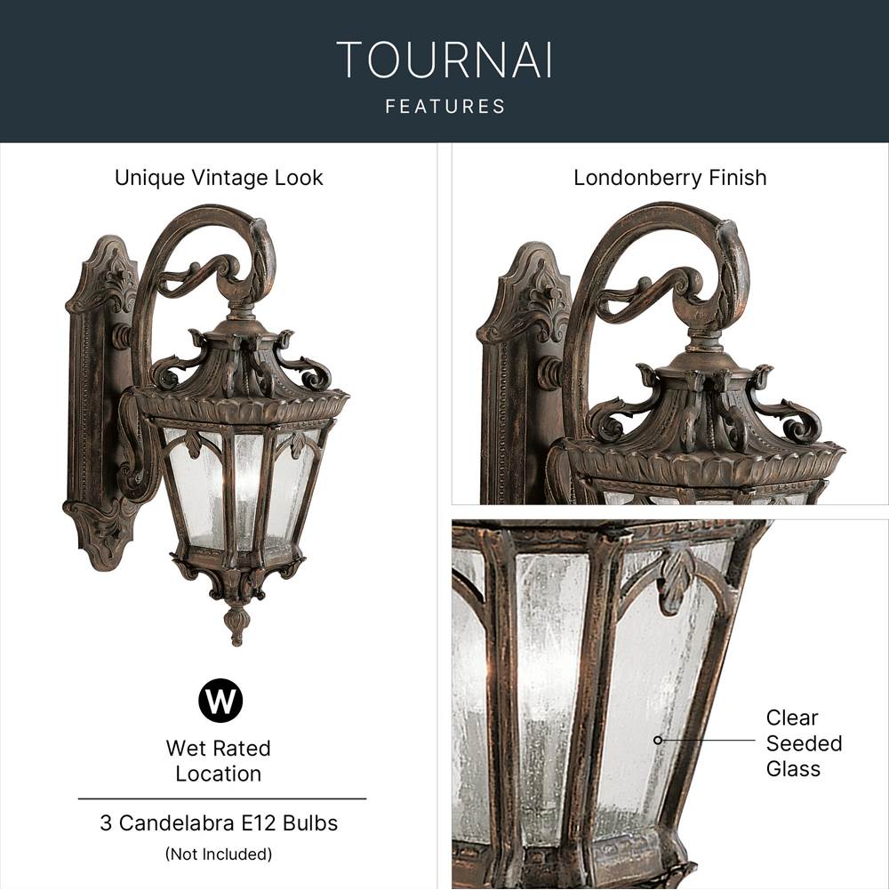 Kichler Lighting Tournai Outdoor Wall 3lt