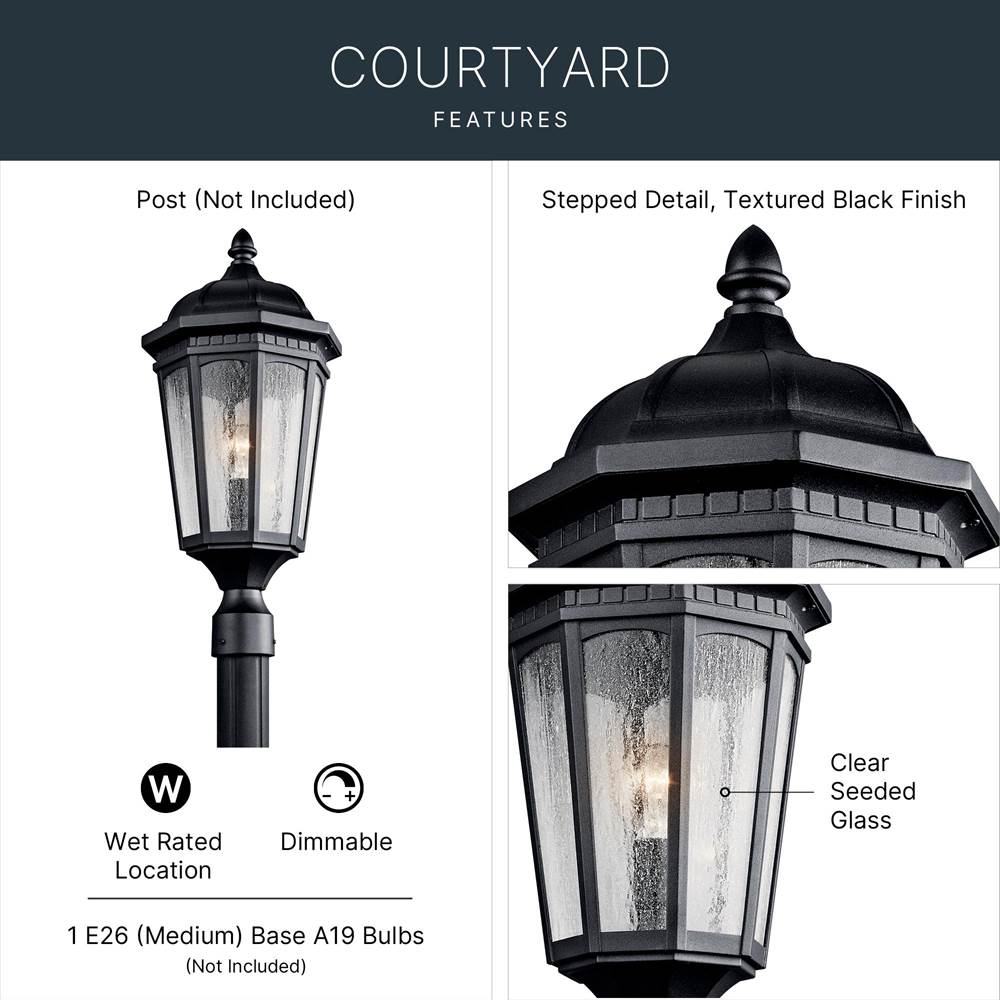 Kichler Lighting Courtyard Outdoor Post Mt 1lt
