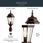 Kichler Lighting Madison Outdoor Post Mt 1lt