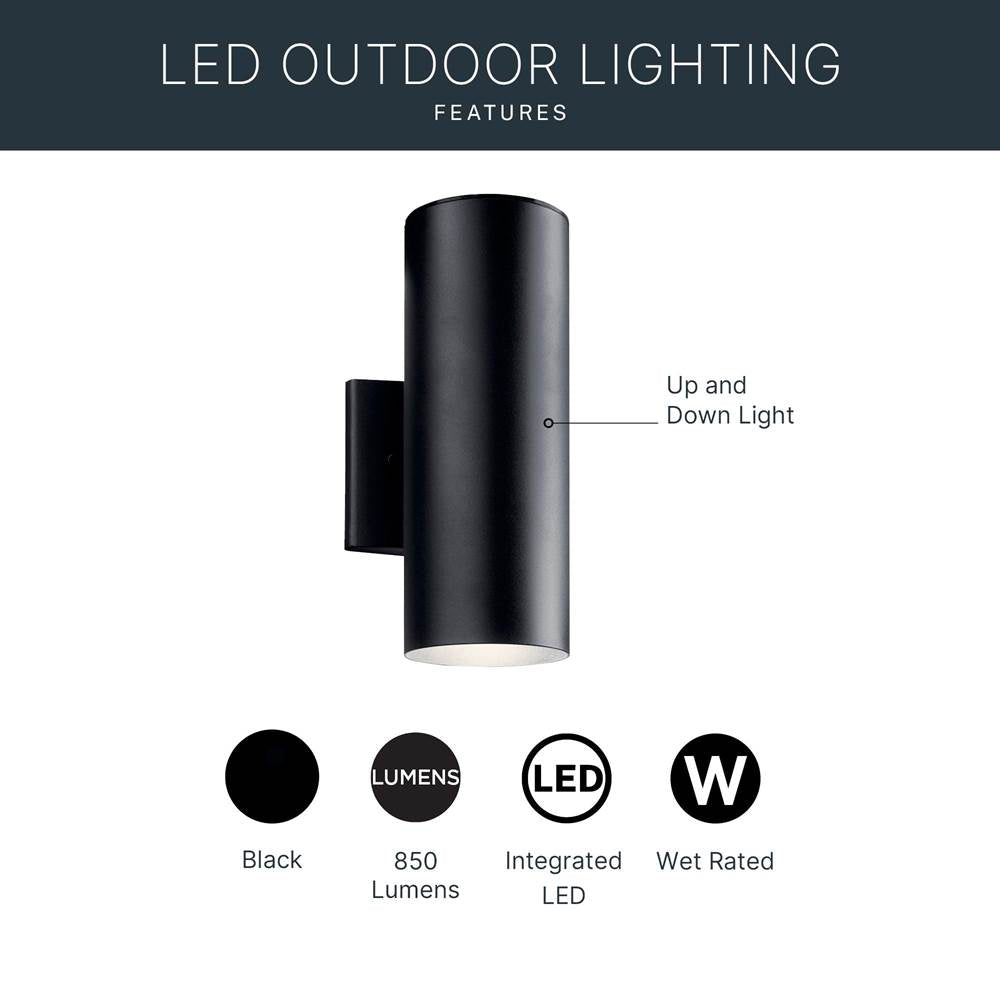 Kichler Lighting 11251BKT30 Textured Black Outdoor Wall 1lt Led Image 7