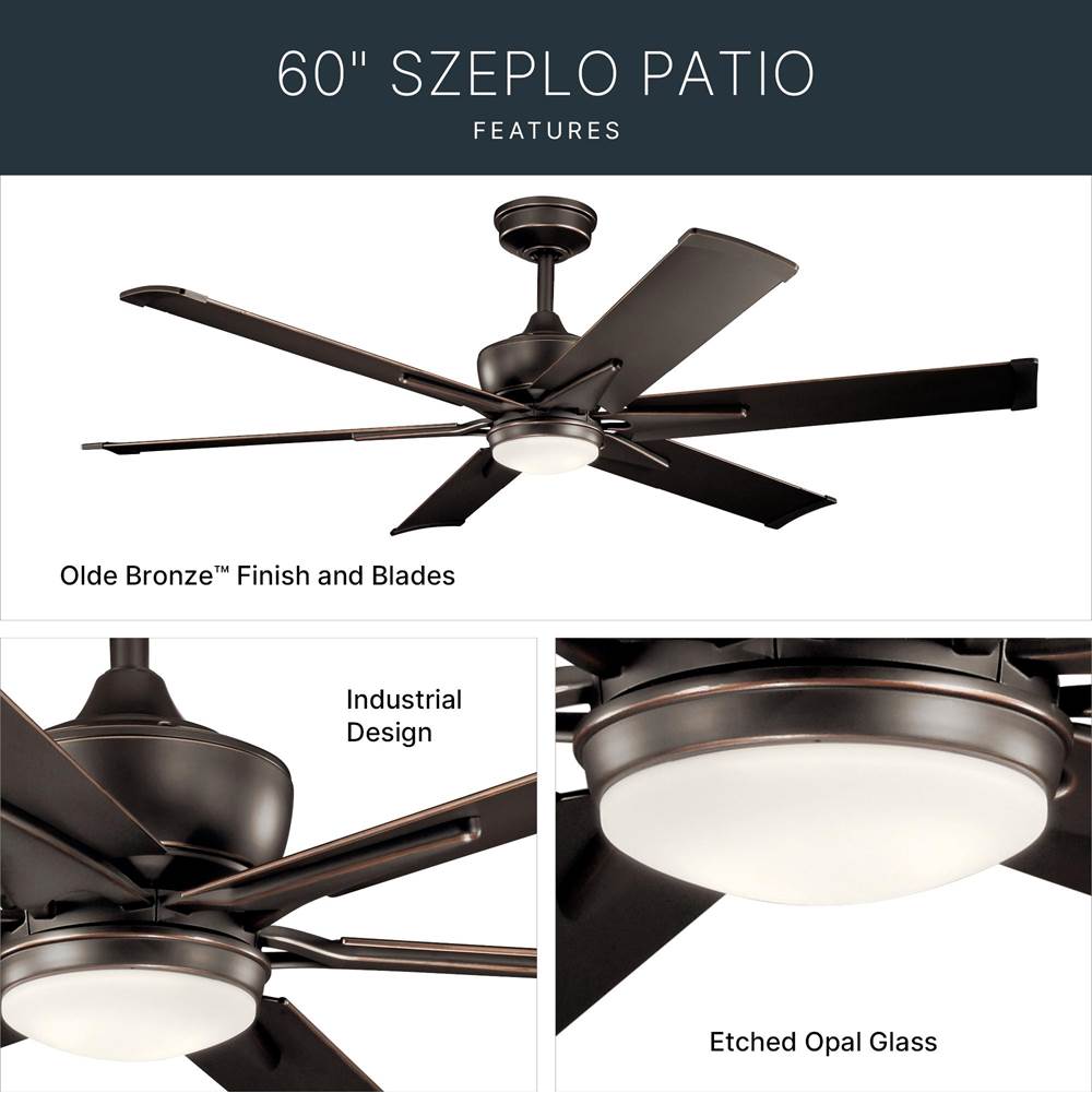 Kichler Lighting 300300OZ Olde Bronze 60 Inch Szeplo Ii Fan Led Image 7