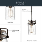 Kichler Lighting Brinley Mini Pendant 1lt