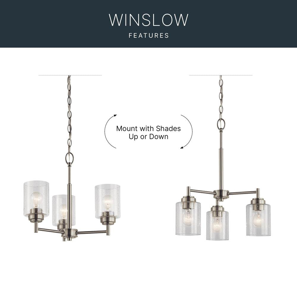 Kichler Lighting 44029NI Brushed Nickel Mini Chandelier 3lt Image 6