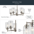 Kichler Lighting 44030NI Brushed Nickel Chandelier 5lt Image 6