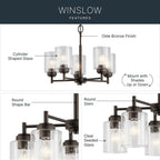 Kichler Lighting 44030OZ Olde Bronze Chandelier 5lt Image 7