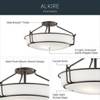 Kichler Lighting 44086OZ Olde Bronze Semi Flush 4lt Image 9