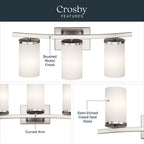 Kichler Lighting 45497NI Brushed Nickel Bath 3lt Image 7