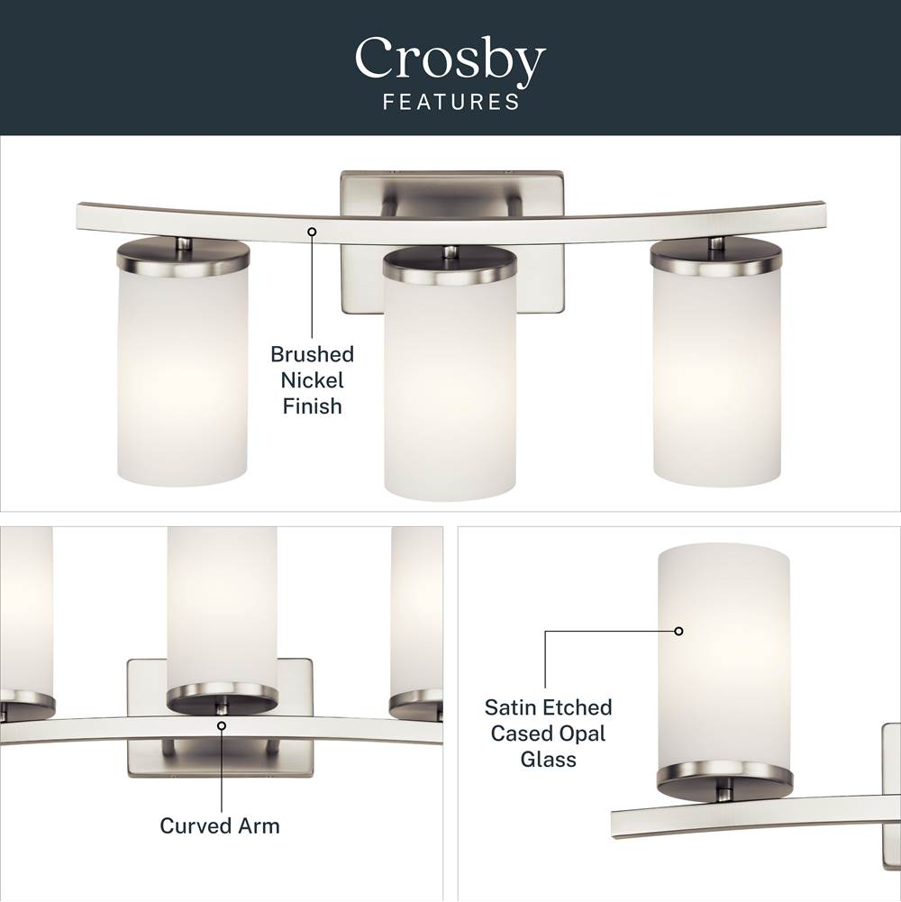 Kichler Lighting 45497NI Brushed Nickel Bath 3lt Image 7