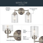 Kichler Lighting 45885NI Brushed Nickel Bath 2lt Image 7
