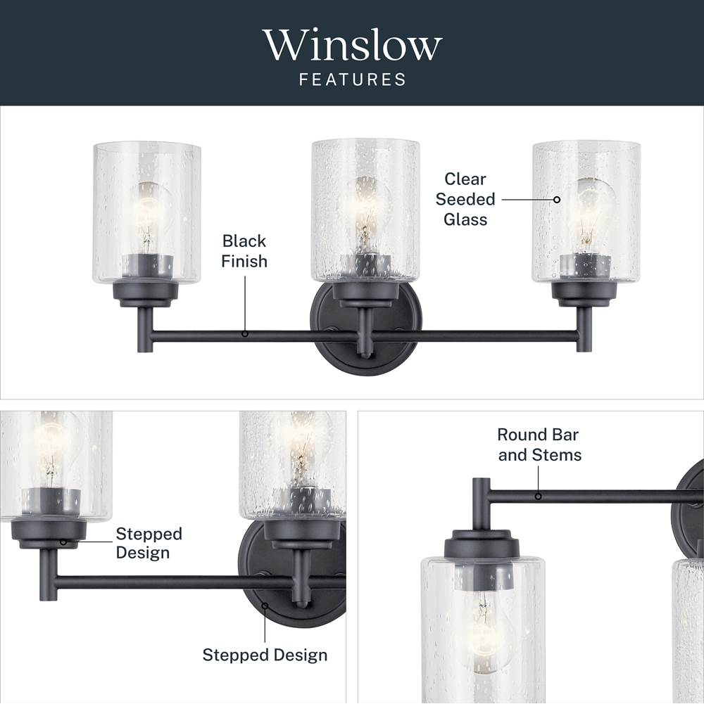Kichler Lighting 45886BK Black Bath 3lt Image 9