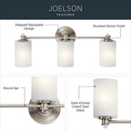 Kichler Lighting 45923NI Brushed Nickel Bath 3lt Image 8