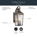 Kichler Lighting Forestdale Outdoor Wall 2lt