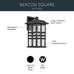 Kichler Lighting Beacon Square Outdoor Wall 1lt