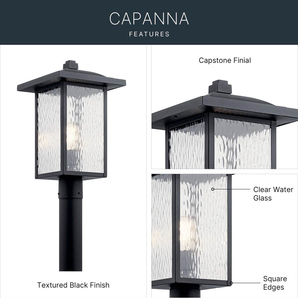Kichler Lighting Capanna Outdoor Post Mt 1lt