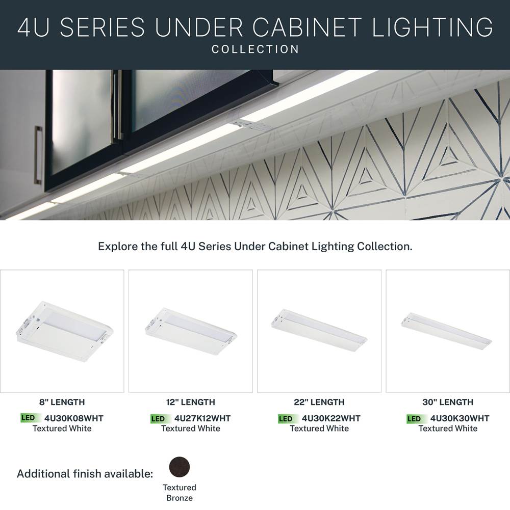 Kichler Lighting 4U30K22WHT Textured White 4u Led Ucab 3000k - 22 Image 3