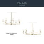 Kichler Lighting 52517BNB Brushed Natural Brass Chandelier 8lt Image 7
