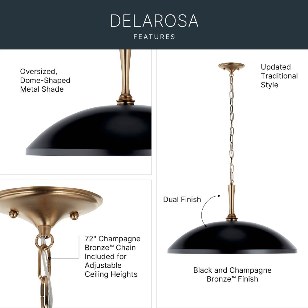 Kichler Lighting Delarosa Pendant 1lt