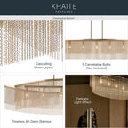 Kichler Lighting 52825CPZ Champagne Bronze Linear Chandelier 5lt Image 4