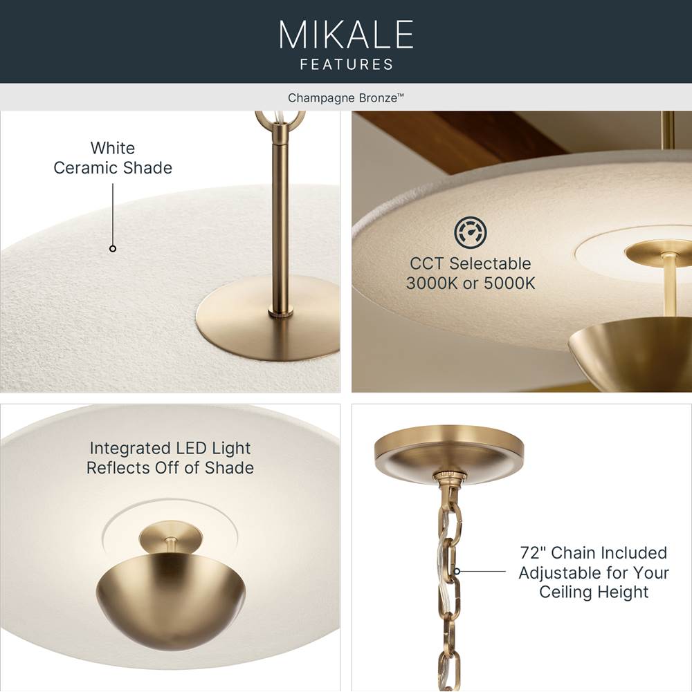 Kichler Lighting 52829CPZLED Champagne Bronze Pendant 1lt Image 4
