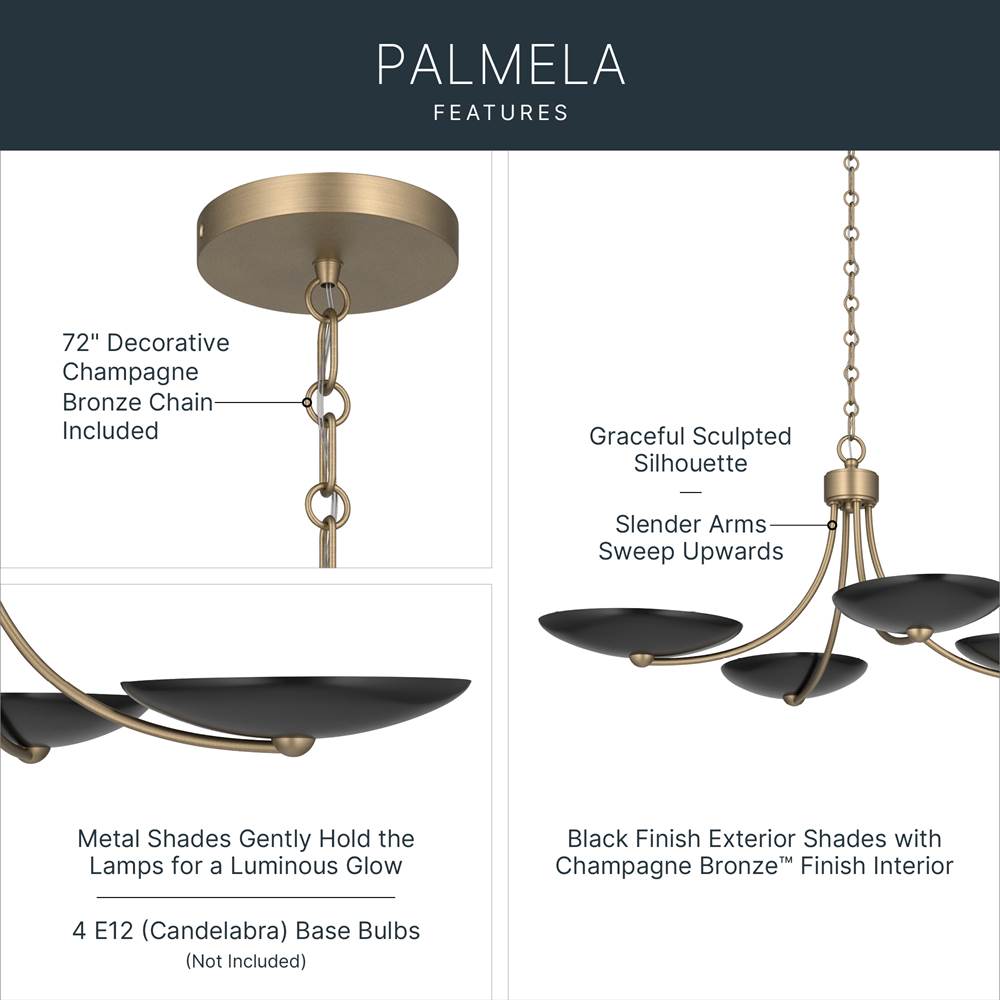 Kichler Lighting 52854CPZBK Champagne Bronze Chandelier/semi Flush 4lt Image 5