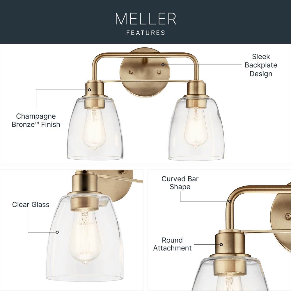 Kichler Lighting Meller Bath 2lt