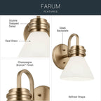 Kichler Lighting 55153CPZ Champagne Bronze Wall Sconce 1lt Image 7