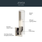 Kichler Lighting Jemsa Wall Sconce 1lt